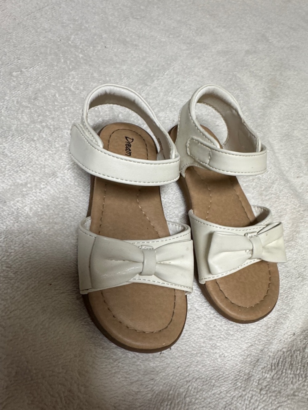 Dream Pairs White Bow Strap Kids Sandals